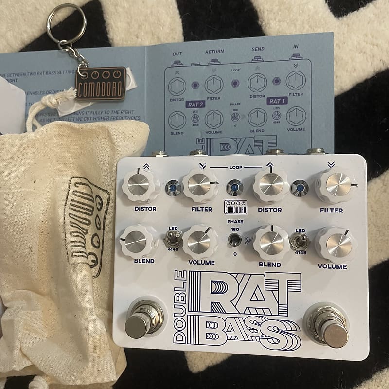 Comodoro Double Rat Bass - 2-in-1 Rat distortion with parallel blend loop  (bass or guitar)