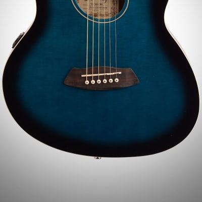 Ibanez TCY10E Talman Cutaway Acoustic-Electric Guitar, Transparent Blue Sunburst image 3