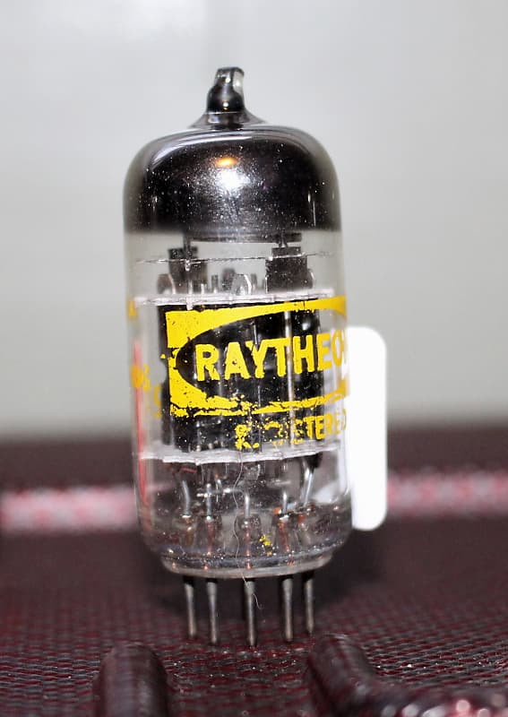 RAYTHEON CK 6072 12AY7 BLACK PLATE HALO GETTER TRIPLE MICA S Reverb