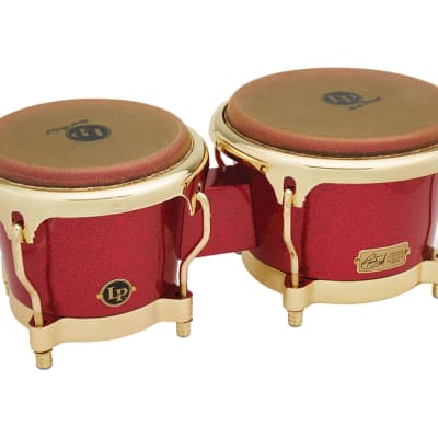 Latin Percussion Bongos M.Cohen Garfield NJ Gold Hardware White