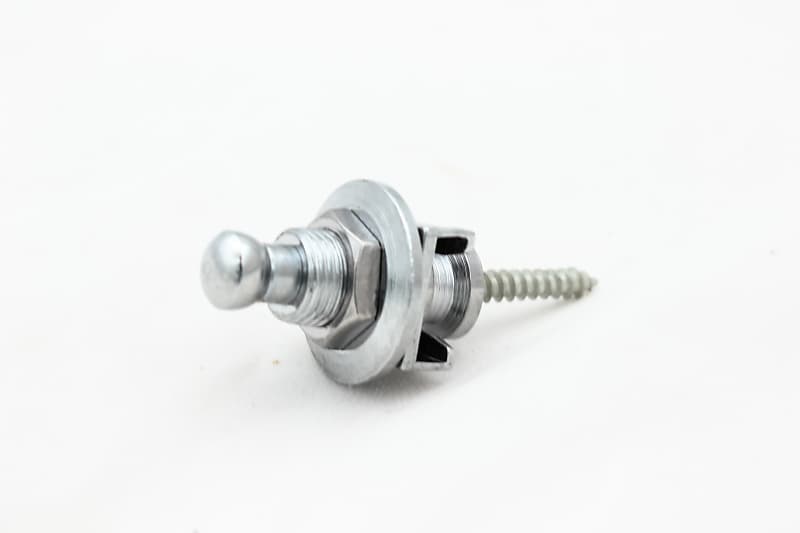 (1) Locking Guitar Strap Lock Pin Button Chrome Reverb