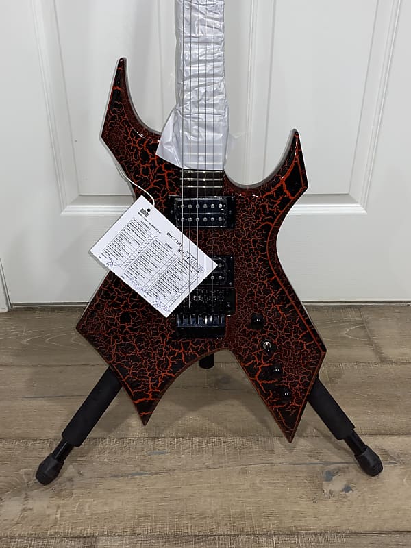 2022 B.C. Rich Stranger Things Eddie Replica & Inspired Warlock Guitar Ltd  Ed Red Krackle