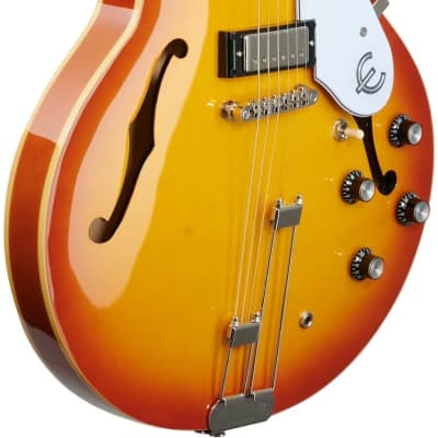 Epiphone Riviera Semi-Hollowbody Archtop Electric Guitar, Royal Tan image 8