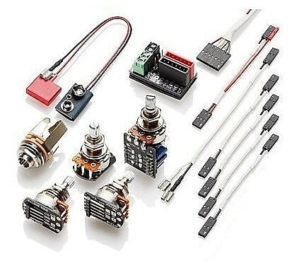 EMG Solderless Conversion Wiring Kit 1-2 Pickups SHORT SHAFT POTS Includes 1 -PPP Push / Pull Pot image 1