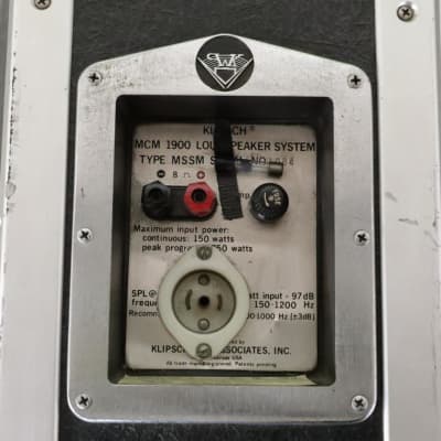 Klipsch MCM MSM 1900 Loudspeaker PA System Altec 291-16B Leland Sklar #37951 image 10