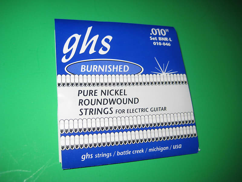 GHS Set of Electric Guitar Strings BNR-L Burnished Nickel Light Gauge 1990's image 1