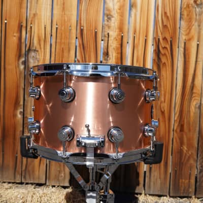 DW USA Performance Series 8 x 14" Polished Copper Snare Drum (2024) image 2