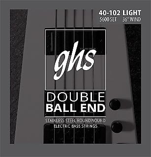 GHS - 5600 - Super Steels - Double Ball End Bass Guitar String Set - Light - .040-.102 image 1