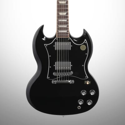 Gibson SG Standard Electric Guitar (with Soft Case), Ebony image 1