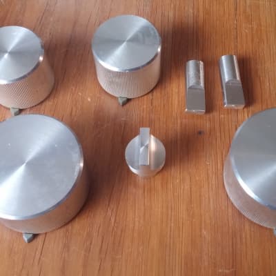 VINTAGE Home Stereo Audio Receiver / Amplifier / Knobs / Toggle  70's Aluminum PARTS image 2