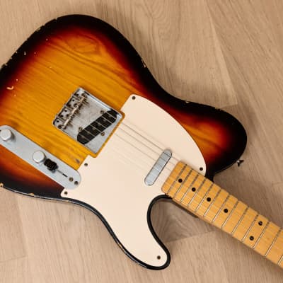 2012 Fender Custom Shop '58 Telecaster Relic Sunburst Ash Body w/ Tweed Case, Tags & COA image 9