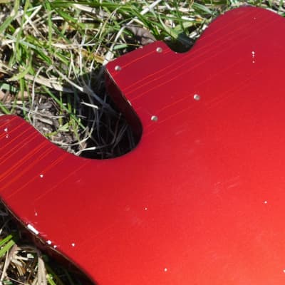 BloomDoom Nitro Lacquer Aged Relic Candy Apple Red T-Style Vintage Custom Guitar Body image 11