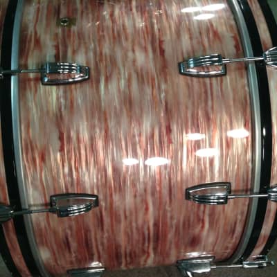 Bun E. Carlos’s Ludwig 2012 Pink Oyster Legacy 24,16,13,12,14×6.5 Matching Snare, Ultra Rare! image 14