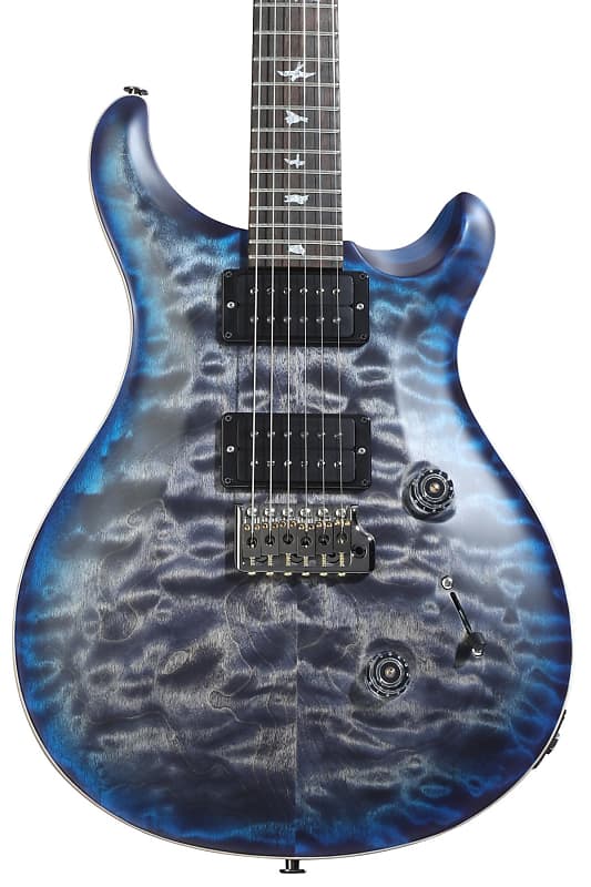 PRS Wood Library Custom 24 Electric Guitar Charcoal Blue Reverb
