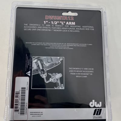 DW DWSMTA12 1.5" to 12.7mm L-Arm Tom Mount with Memory Lock 2010s - Chrome image 5