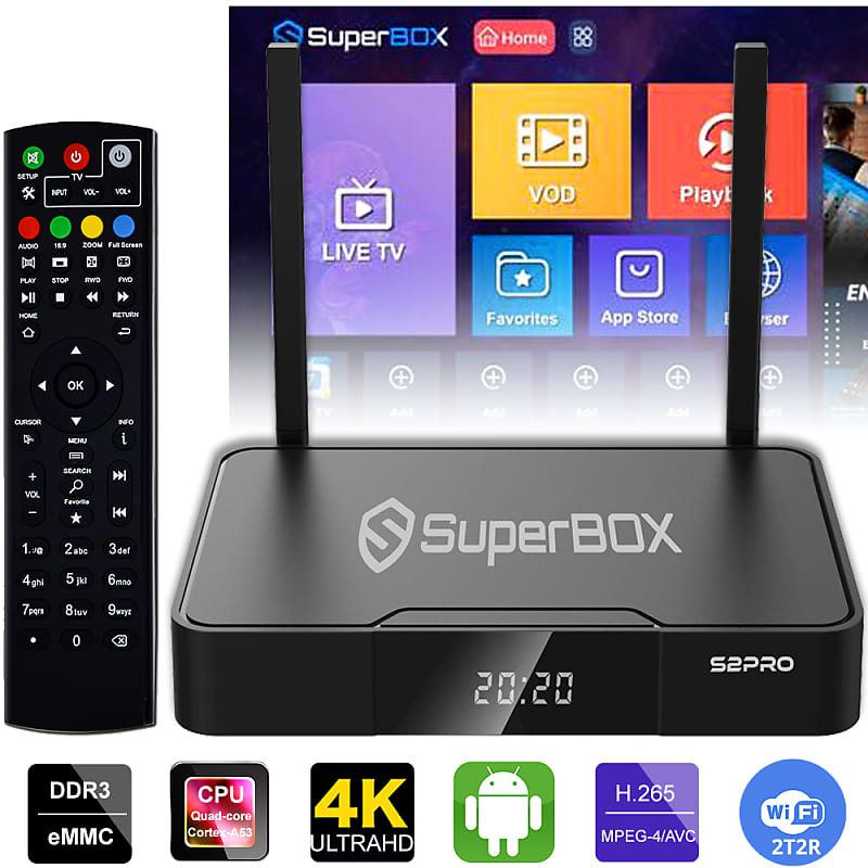 Superbox S2 hotsell Pro Android 9.0 TV - Supports Dual-Band Wi-Fi 2.4G 5G