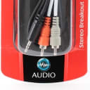 Hosa CMR-203 Stereo Breakout Cable - 3.5mm TRS Male to Left and Right RCA Male - 3 foot