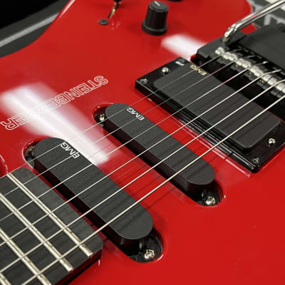Steinberger GR4 Early 1990s  Gloss Red Headless Guitar Graphite Neck, Active EMG pickups OEM Gig Bag image 5