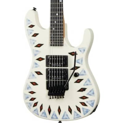 Kramer NightSwan Vintage White with Aztec Graphic Electric Guitar for sale