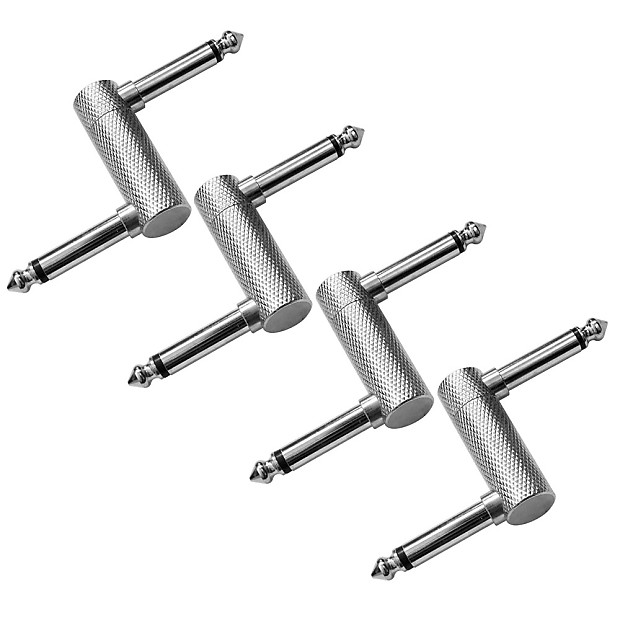 Seismic Audio SAPT57-4PACK Off-Set 1/4" Effects Pedal Couplers (4-Pack) image 1