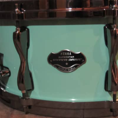New Tama Superstar Hyperdrive Maple 14" Snare Drum Seafoam Green MLS65BN-SFG image 4