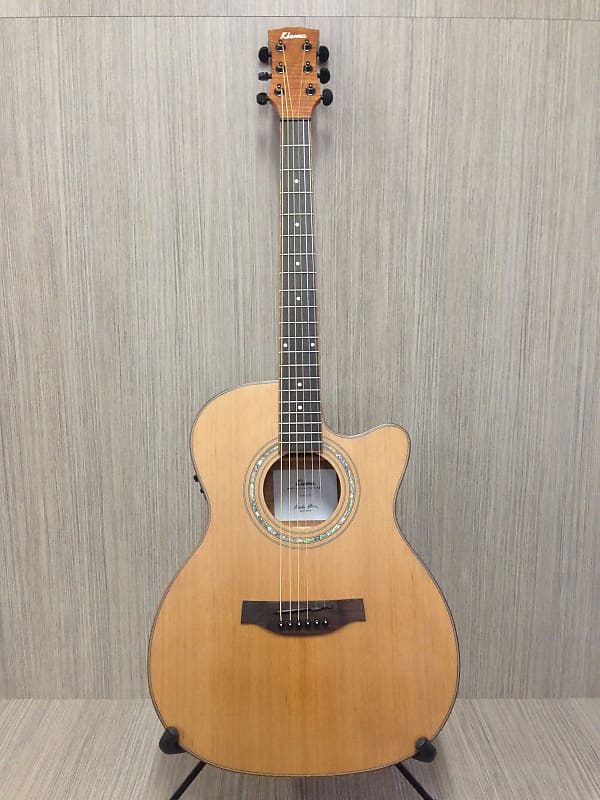 Klema K200JC-CE Satin / Natural Solid Cedar Top,Jumbo Acoustic Guitar, Cutaway, EQ+Free Gig Bag image 1