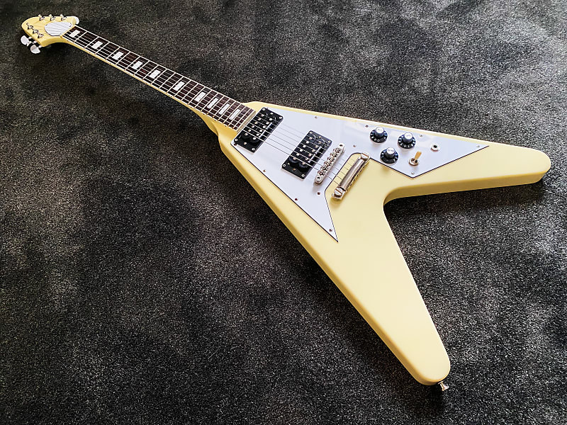 Esp Edwards E Fv 120d Flying V 2014 Vintage White Reverb