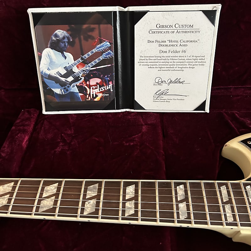 Gibson Custom Shop Don Felder "Hotel California" EDS-1275 Double Neck (Signed, Aged) 2010 - Aged White image 1