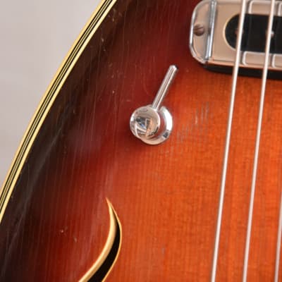 Heinz Seifert Favorit Teardrop – 1950s Migma German Vintage Archtop Semi Hollow Bass Guitar / Gitarre image 9