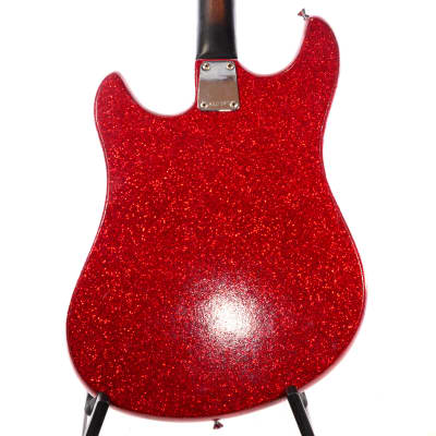 Norma 4-Pickup Electric Guitar Red Sparkle 1960's w/GigBag VINTAGE image 14