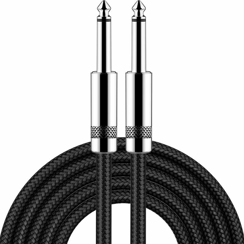 SUNYIN Electric Guitar Cable,Guitar Amp Cord 10-Feet Electric Instrument  Cable Straight to Right Angle for Electric Instruments to Amp,Gold Plated  3.5mm&6.5mm Stereo Adapter,Audio Cable(Black),4 Picks : : Musical  Instruments, Stage & Studio