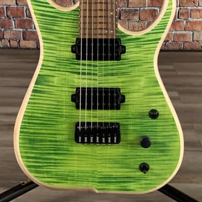 Skervesen Guitars Raptor-7 2022 - Lime Green image 2