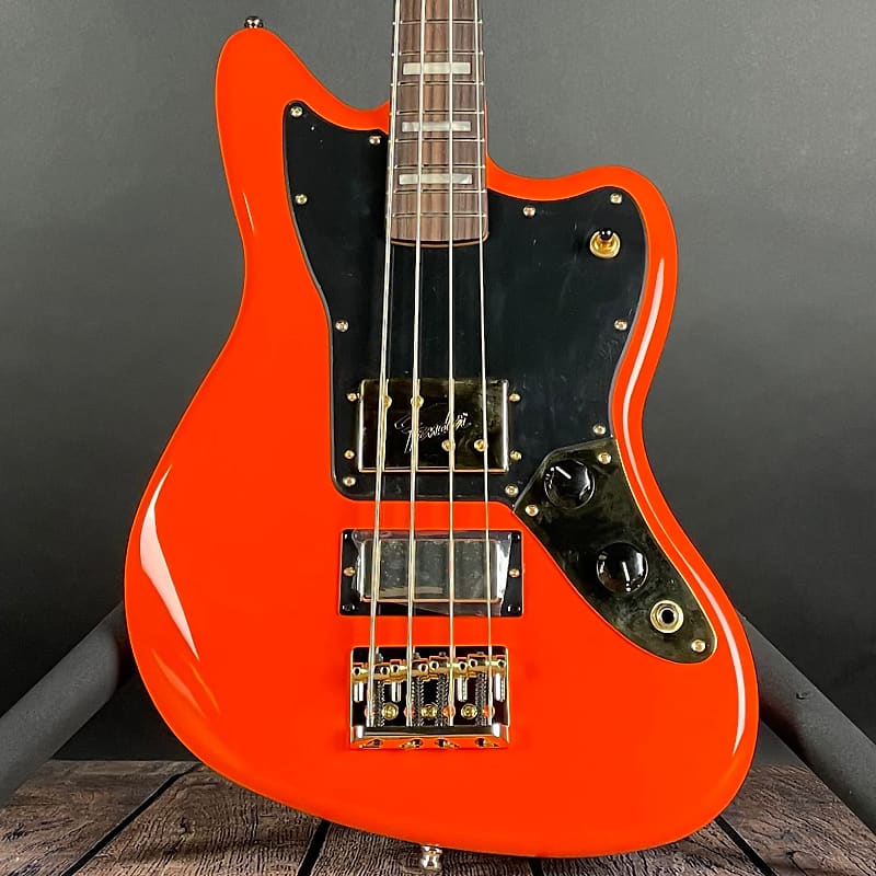 Fender Limited Edition Mike Kerr Jaguar Bass, Rosewood- Tiger's Blood  Orange (MX23075604)