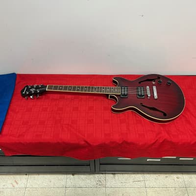 Ibanez AM53-SRF Artcore Electric Guitar with Walnut Fretboard - Transparent Red Flat for sale