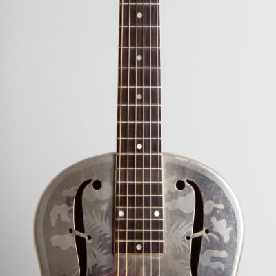 National  Style 0 Resophonic Guitar (1930), ser. #S-1663, hard shell case. image 8