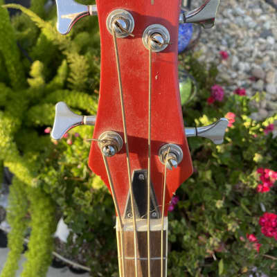 Rare Redburst Sky Electric/Acoustic Bass Guitar image 3