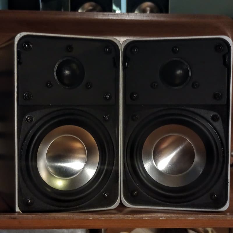 CUSTOM Realistic Minimus 7 Metal Vintage Bookshelf Speakers Pair // Audiophile HiFi Excellent 40-2034  			