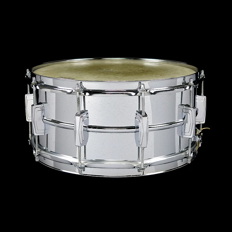 Ludwig No. 402 Supraphonic 6.5x14" Aluminum Snare Drum with Keystone Badge 1963 - 1969 image 6