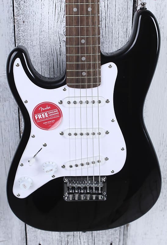 Fender® Squier Mini Stratocaster Left Handed Electric Guitar Lefty Strat Black image 1