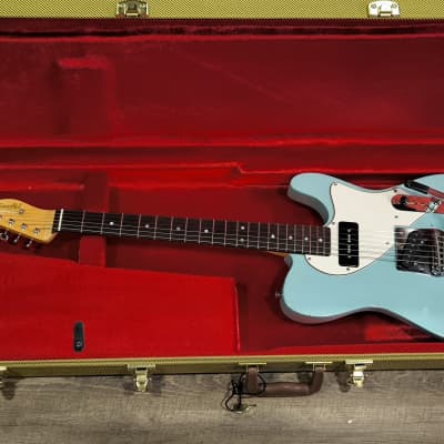 MyDream Partcaster Custom Built - Relic Sonic Blue Bigsby P90 image 5