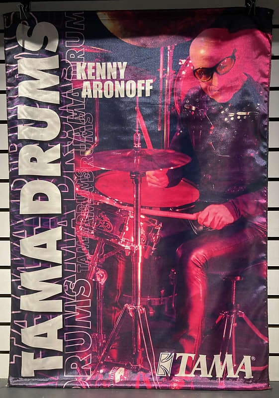 Kenny Aronoff Tama Drums Dealer Banner Sign Display image 1