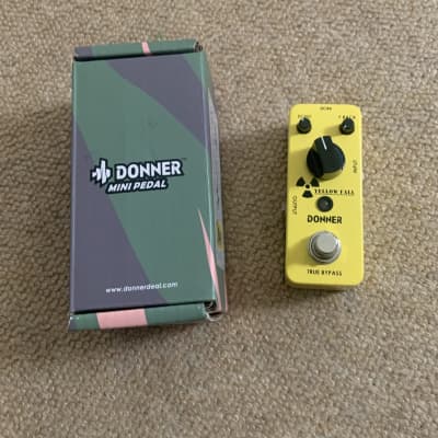 Donner Yellow Fall Delay Pedal, Delay Guitar Effects Pedals Mini Pedal Compact Size Pedal for sale