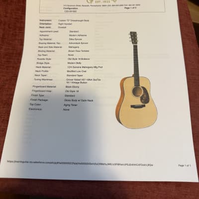 Martin d 18 style. Custom d dreadnought body Natural image 17