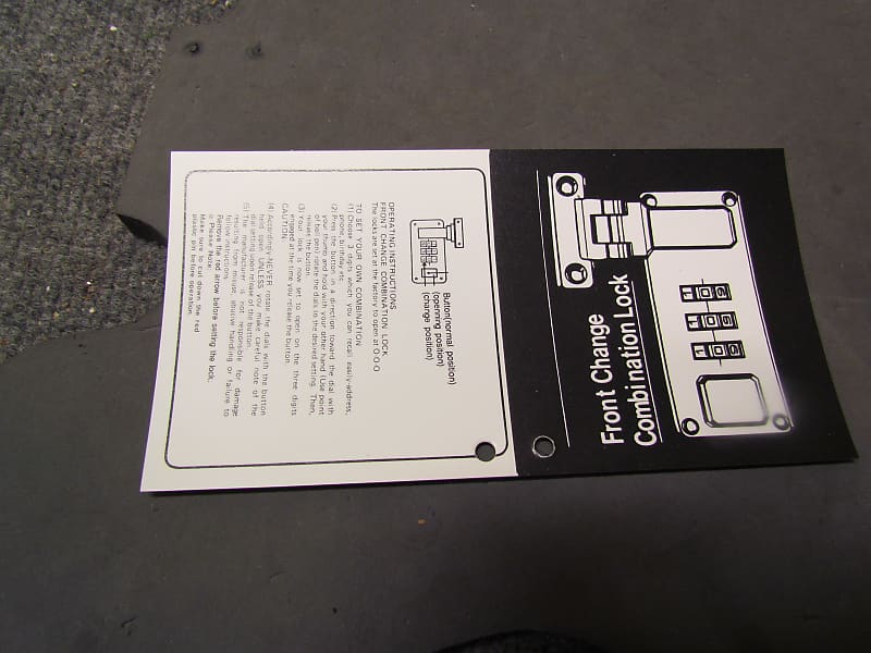 Gibson Case Combination Lock Instructions Excellent Condition Reverb