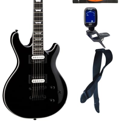 Dean Icon Select Solid-Body Electric Guitar, Classic Black, Bundle