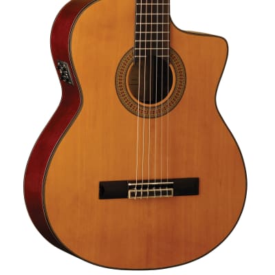 Washburn Classical C64SCE Solid Spruce / Mahogany Cutaway Acoustic Electric Nat for sale