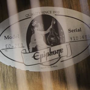 Epiphone EO 2EB Electric Acoustic Guitar Butterfly image 20