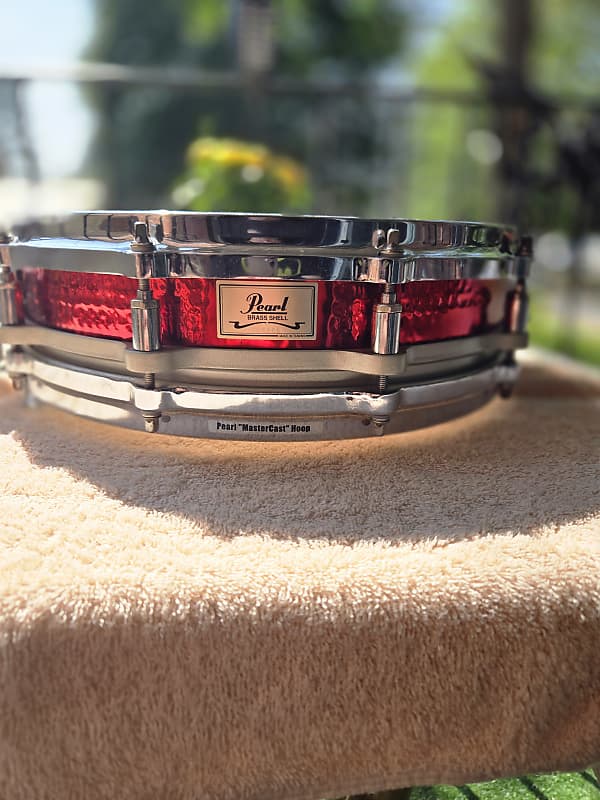 Pearl 14x3.5 Red Hammered Brass | Reverb