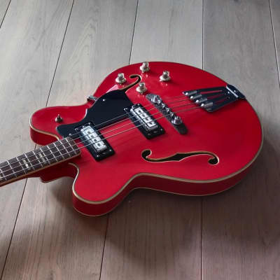 Columbus Hollowbody Bass early 70s Red image 2