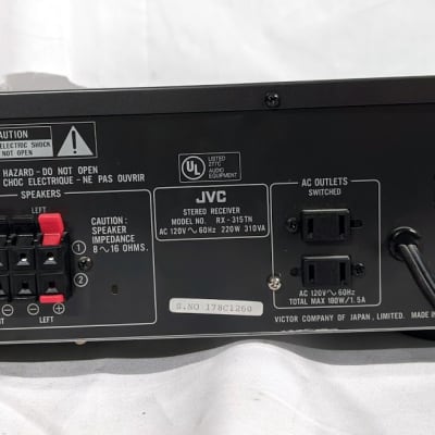 Vintage JVC RX-315TN FM/AM Radio Digital Synthesizer Receiver w/ Remote image 10